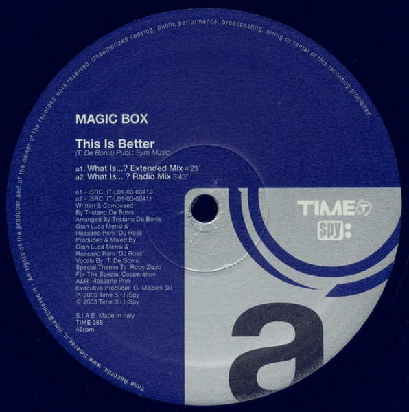 Magic Box - This Is Better | TIME (TIME 368) - 2