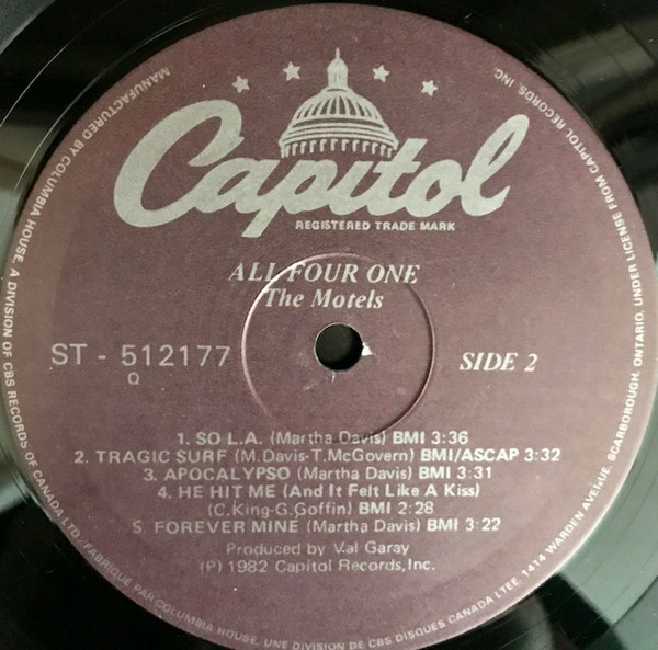 The Motels - All Four One | Capitol Records (ST-512177) - 4