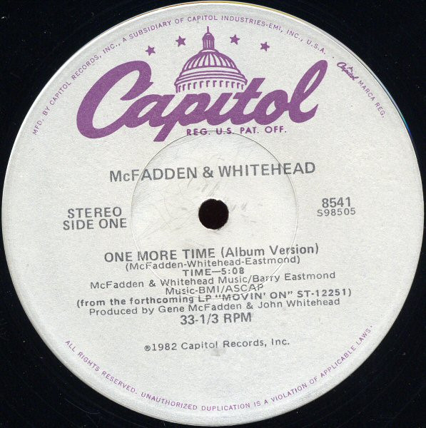 McFadden & Whitehead - One More Time | Capitol Records (8541) - main McFadden & Whitehead - One More Time | Capitol Records (8541) - main
