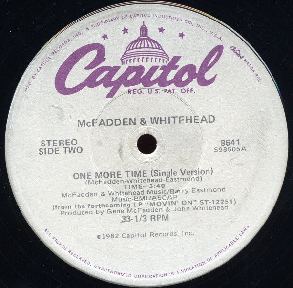McFadden & Whitehead - One More Time | Capitol Records (8541) - 2 McFadden & Whitehead - One More Time | Capitol Records (8541) - 2