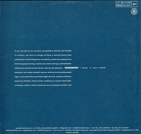 Lassigue Bendthaus - Hertz | Parade Amoureuse (phoe 020) - 2