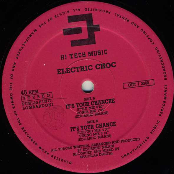 Electric Choc - It's Your Chance | Hi Tech Music (OUT 3369) - main Electric Choc - It's Your Chance | Hi Tech Music (OUT 3369) - main