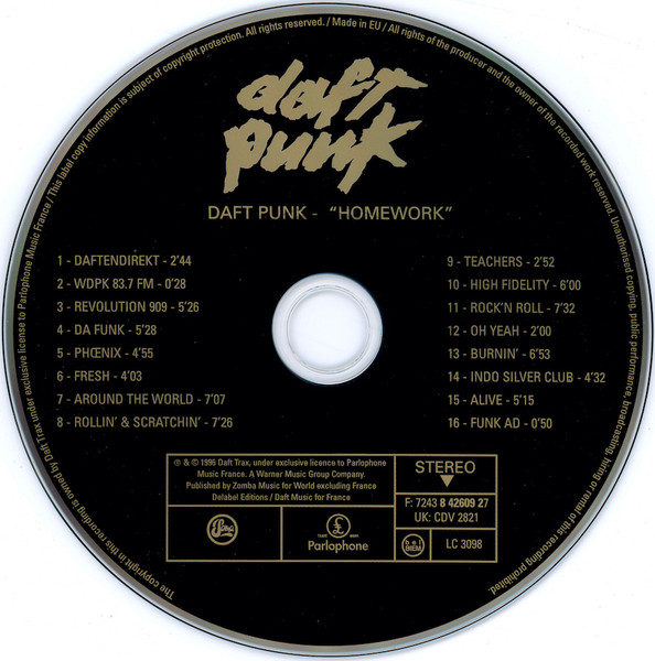 Daft Punk - Homework | Parlophone (CDV 2821) - main