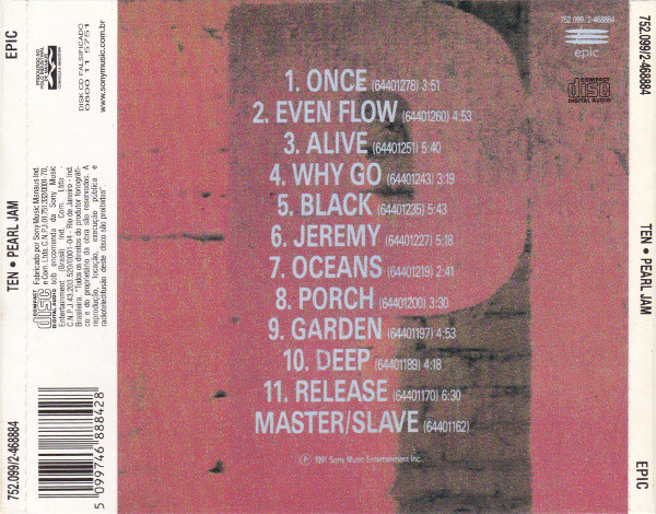 Pearl Jam - Ten | Epic (752.099/2-468884) - 2