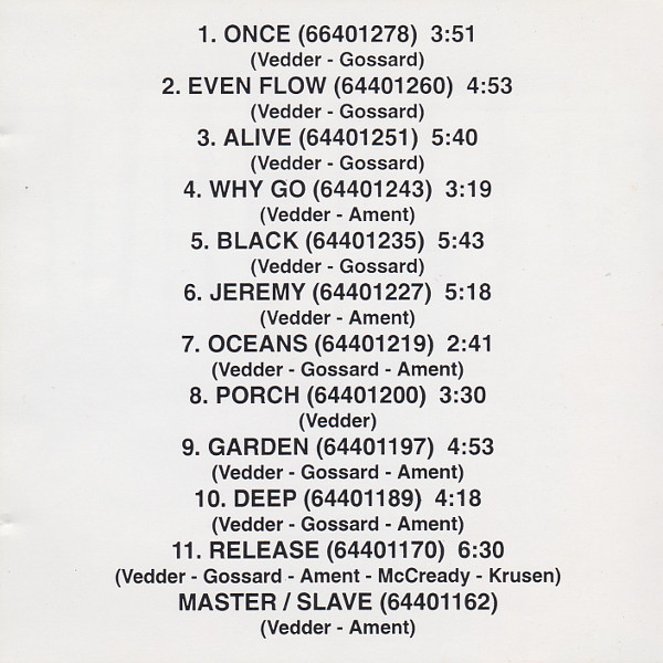 Pearl Jam - Ten | Epic (752.099/2-468884) - 4