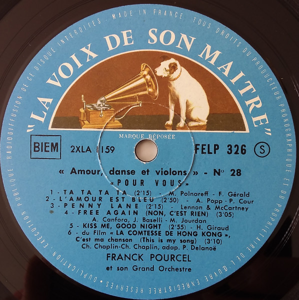 Franck Pourcel Et Son Grand Orchestre - Pourcel Pour Vous (Amour, Danse Et Violons N° 28) | La Voix De Son Maître (FELP 326) - 4 Franck Pourcel Et Son Grand Orchestre - Pourcel Pour Vous (Amour, Danse Et Violons N° 28) | La Voix De Son Maître (FELP 326) - 4