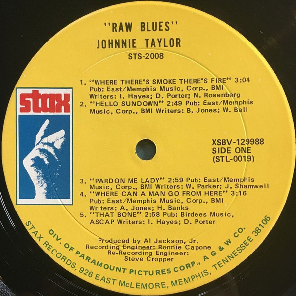 Johnnie Taylor - Raw Blues | Stax (STS 2008) - 3 Johnnie Taylor - Raw Blues | Stax (STS 2008) - 3