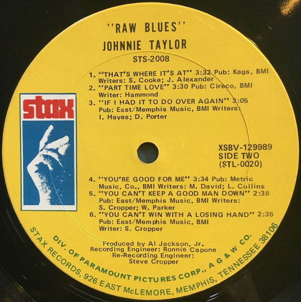 Johnnie Taylor - Raw Blues | Stax (STS 2008) - 4 Johnnie Taylor - Raw Blues | Stax (STS 2008) - 4
