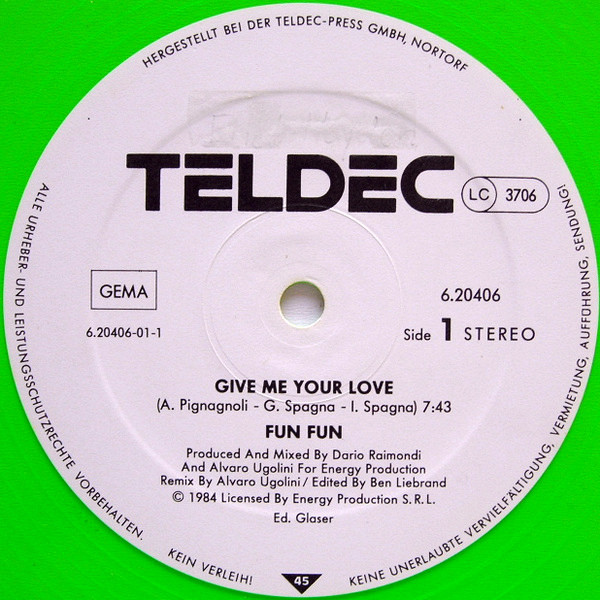 Fun Fun - Give Me Your Love / Tell Me | TELDEC (6.20406) - 3
