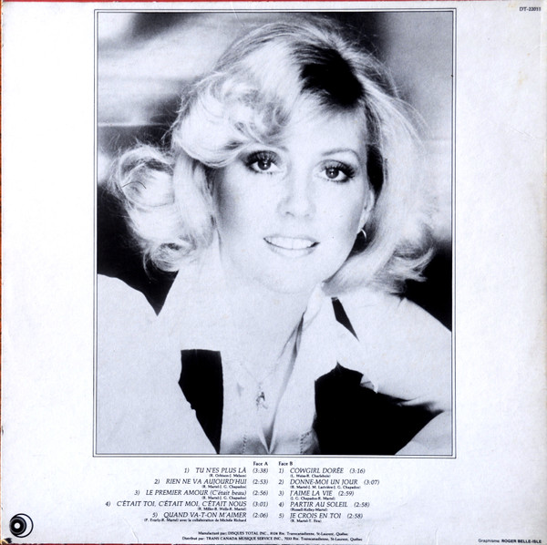 Renée Martel - Tu N'Es Plus Là [Vinyl] | Disques Total (DT-22011) - 2