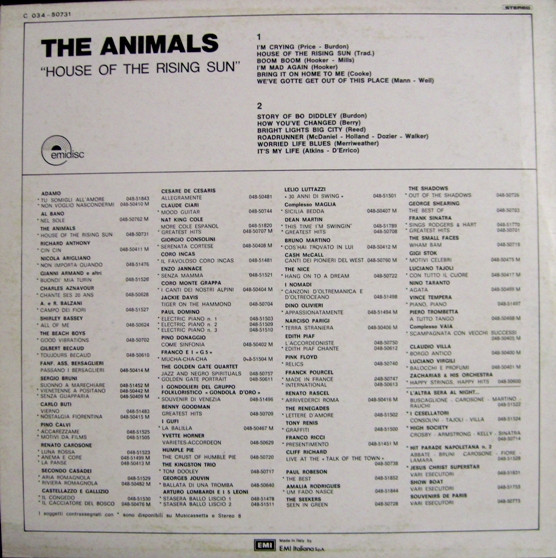 The Animals - House Of The Rising Sun | Emidisc (3C 034 - 50731) - 2 The Animals - House Of The Rising Sun | Emidisc (3C 034 - 50731) - 2