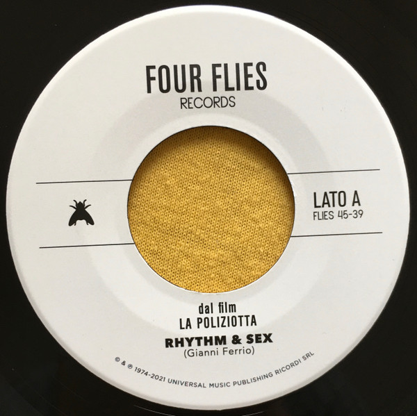 Gianni Ferrio E La Sua Orchestra - Rhythm & Sex / Step By Step (Dal Film La Poliziotta) | Four Flies Records (FLIES 45-39) - 3 Gianni Ferrio E La Sua Orchestra - Rhythm & Sex / Step By Step (Dal Film La Poliziotta) | Four Flies Records (FLIES 45-39) - 3
