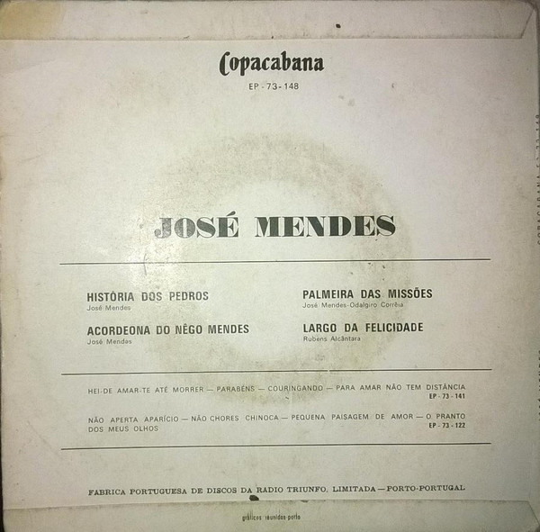 José Mendes - História Dos Pedros | Copacabana (EP - 73 - 148) - 2