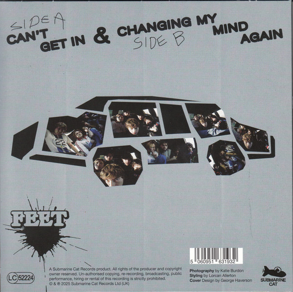 Feet - Can't Get In / Changing My Mind Again | Submarine Cat Records (7SUBC203) - 2 Feet - Can't Get In / Changing My Mind Again | Submarine Cat Records (7SUBC203) - 2