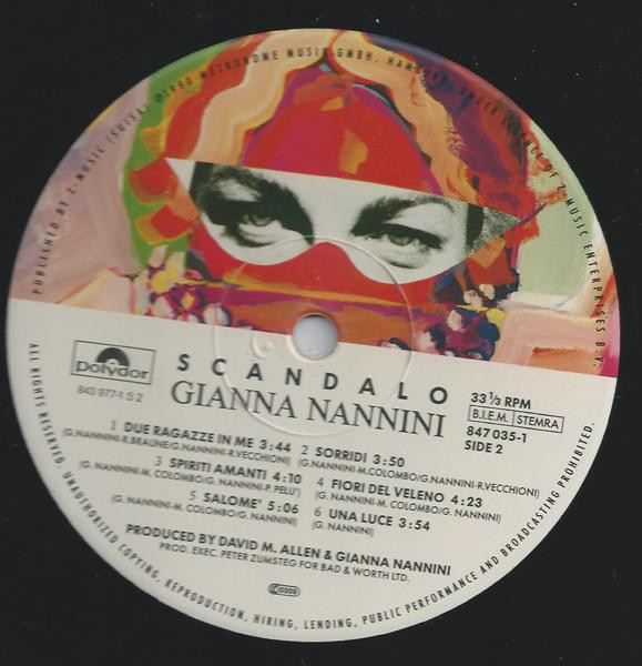 Gianna Nannini - Scandalo | Polydor (847 035-1) - 4
