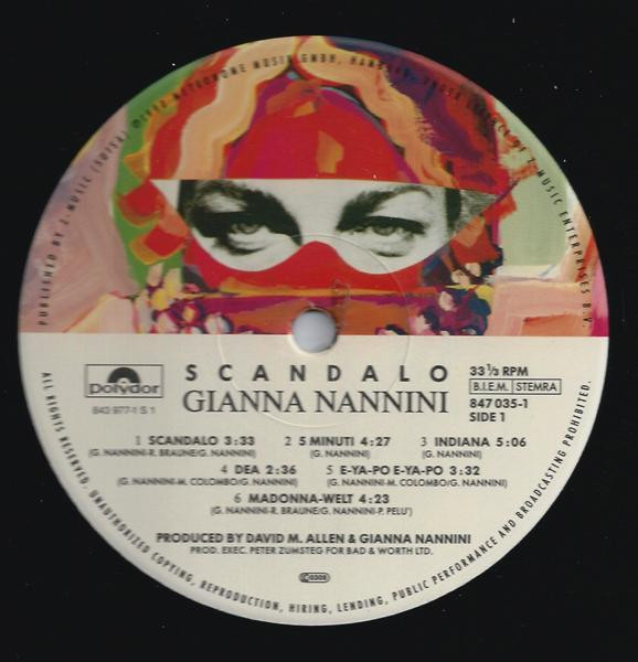 Gianna Nannini - Scandalo | Polydor (847 035-1) - 3