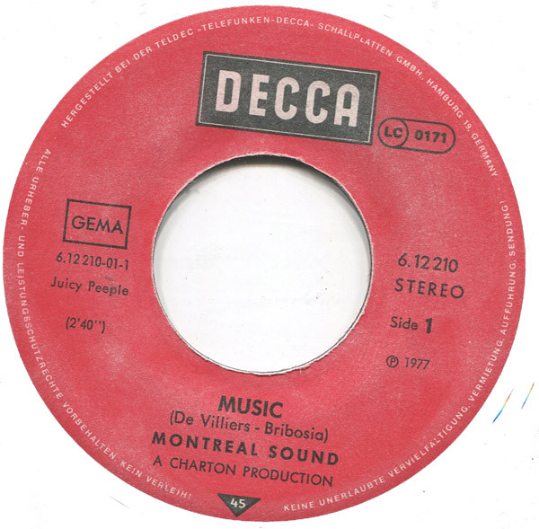 Montreal Sound - Music | Decca (6.12210 AC) - 2
