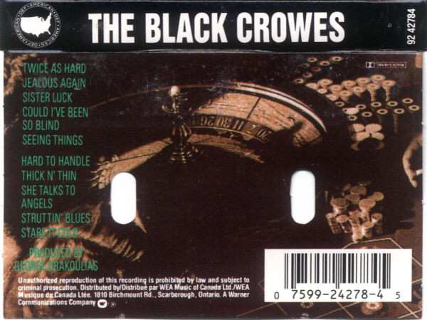 The Black Crowes - $hake Your Money Maker [Cassette] | Def American Recordings (92 42784) - 2