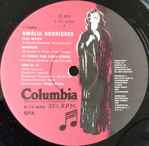 Amália Rodrigues - No Café Luso | Columbia (8E 174-40319) - 4