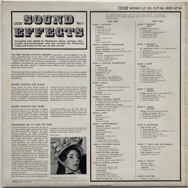 No Artist - Sound Effects No. 1 | BBC Records (RED 47M) - 2 No Artist - Sound Effects No. 1 | BBC Records (RED 47M) - 2