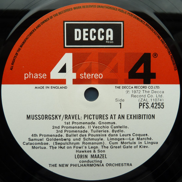 Modest Mussorgsky - Maurice Ravel - Sergei Prokofiev : Lorin Maazel , New Philharmonia Orchestra , Israela Margalit - Pictures At An Exhibition / Piano Concerto No. 3 | Decca (PFS 4255) - 3