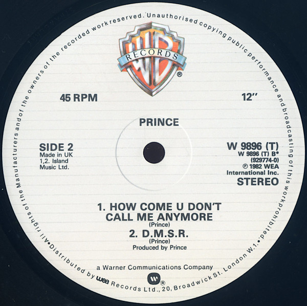 Prince - 1999 | Warner Bros. Records (W9896T) - 4