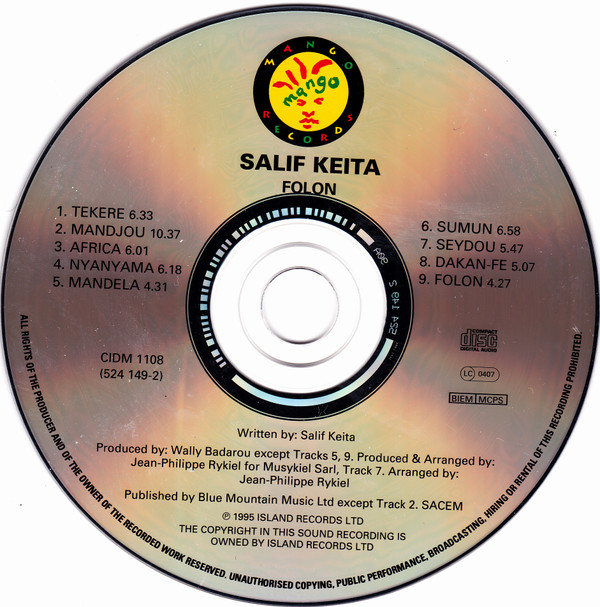 Salif Keita - "Folon"...The Past | Mango (CIDM 1108) - 2