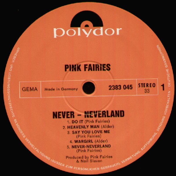 The Pink Fairies - Never - Neverland | Polydor (2383 045) - 3