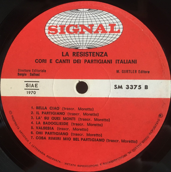 Various - La Resistenza - Cori E Canti Dei Partigiani Italiani | Signal (SM 3375) - 4