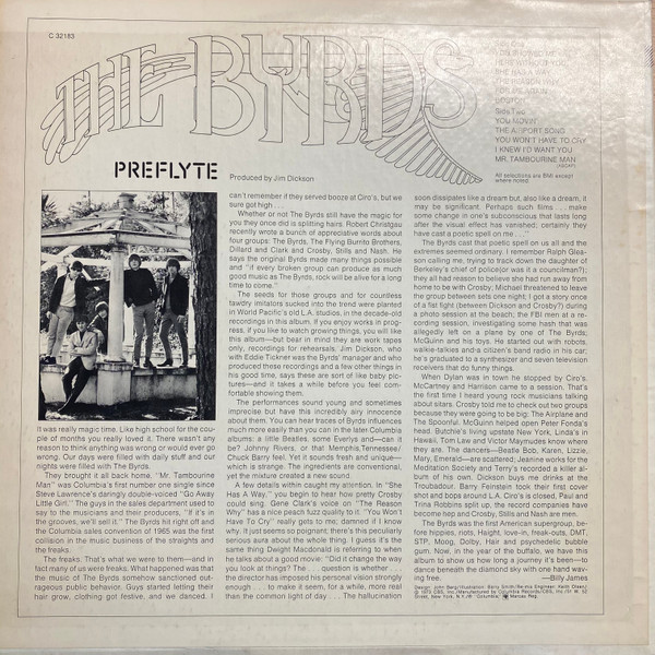 The Byrds - Preflyte | Columbia (C 32183) - 2