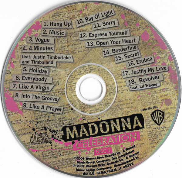Madonna - Celebration | Warner Bros. Records (9362-49729-6) - 3