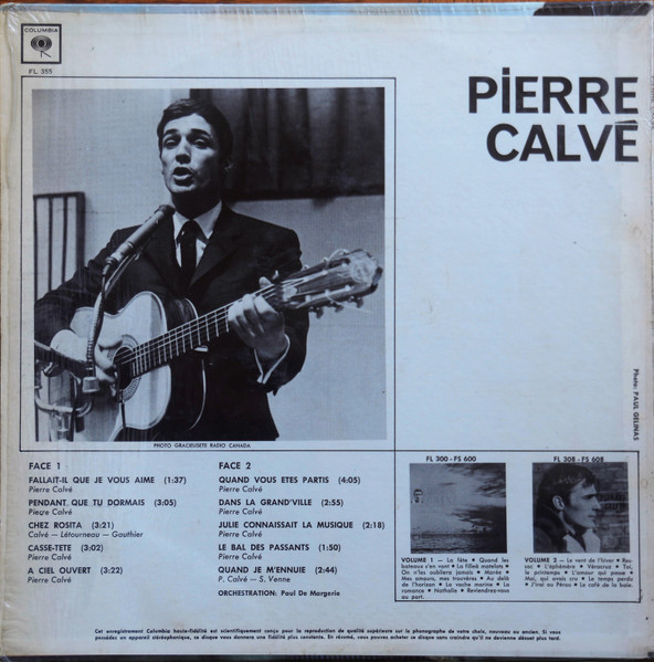 Pierre Calvé - Volume 3 | Columbia (FL 355) - 2
