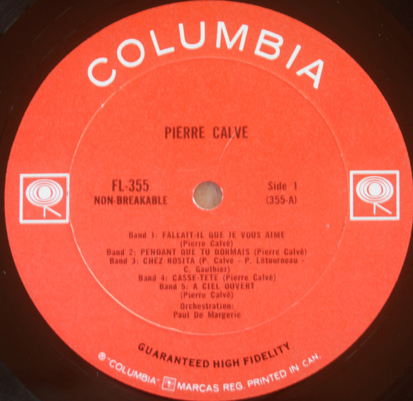 Pierre Calvé - Volume 3 | Columbia (FL 355) - 3
