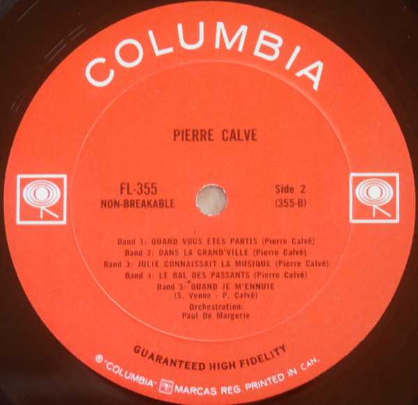 Pierre Calvé - Volume 3 | Columbia (FL 355) - 4