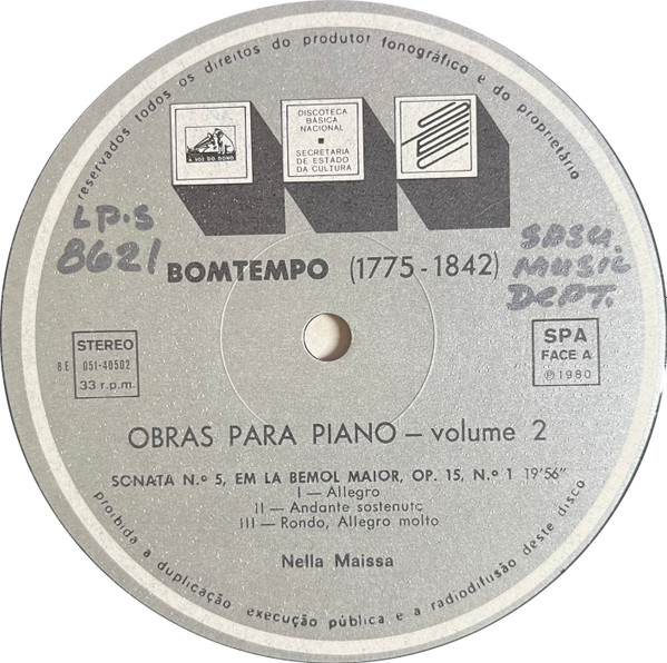 João Domingos Bomtempo , Nella Maissa - Obras Para Piano – Volume 2 | A Voz Do Dono (8E 051 40 502) - 3 João Domingos Bomtempo , Nella Maissa - Obras Para Piano – Volume 2 | A Voz Do Dono (8E 051 40 502) - 3