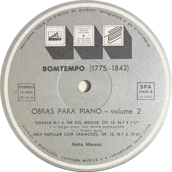 João Domingos Bomtempo , Nella Maissa - Obras Para Piano – Volume 2 | A Voz Do Dono (8E 051 40 502) - 4 João Domingos Bomtempo , Nella Maissa - Obras Para Piano – Volume 2 | A Voz Do Dono (8E 051 40 502) - 4