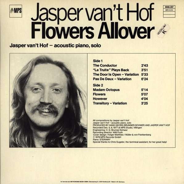 Jasper Van't Hof - Flowers Allover | MPS Records (0068.207) - 2
