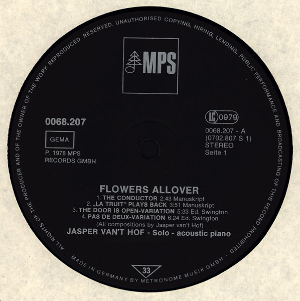 Jasper Van't Hof - Flowers Allover | MPS Records (0068.207) - 3