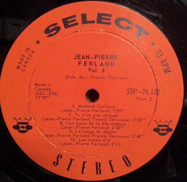 Jean-Pierre Ferland - Vol. 4 [Vinyl] | Select (SSP 24.132) - 4