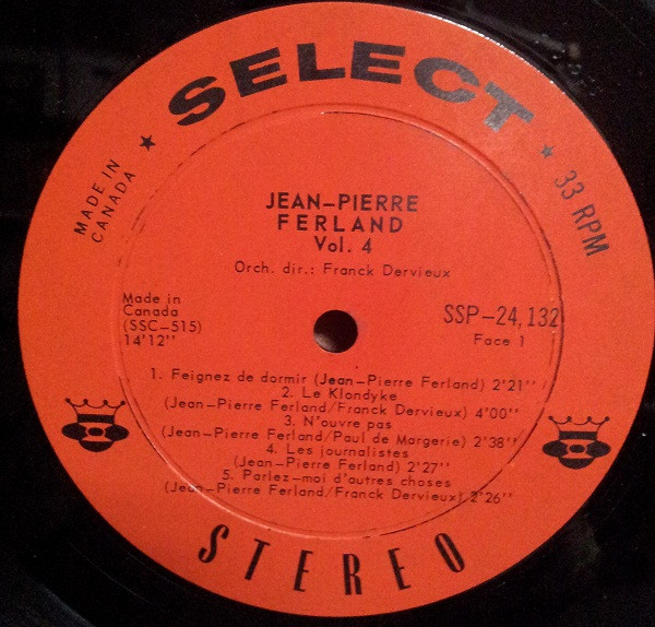 Jean-Pierre Ferland - Vol. 4 [Vinyl] | Select (SSP 24.132) - 3