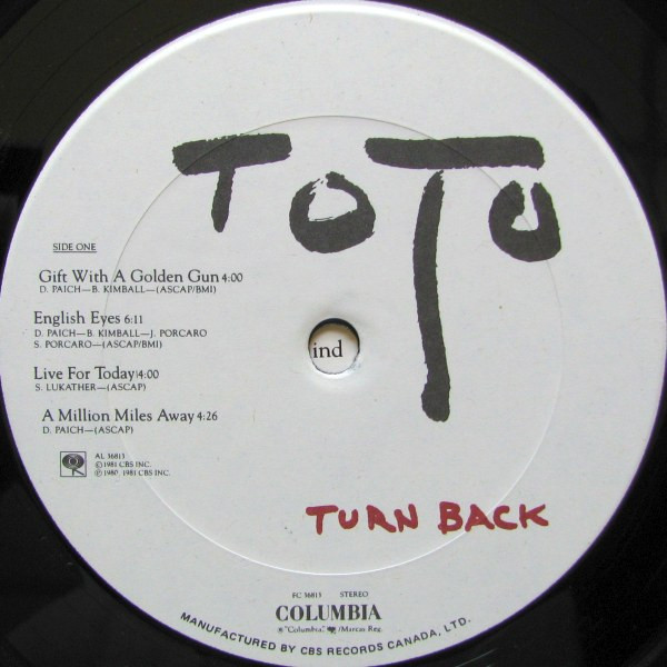 Toto - Turn Back | Columbia (FC 36813) - 3