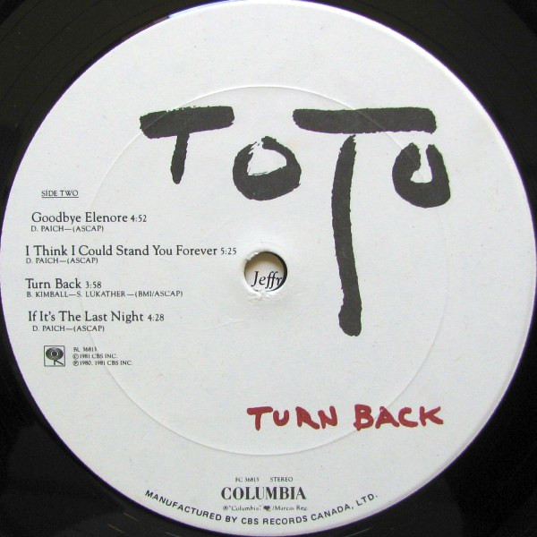Toto - Turn Back | Columbia (FC 36813) - 4