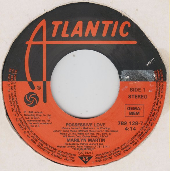 Marilyn Martin - Possessive Love | Atlantic (789 128-7) - 3