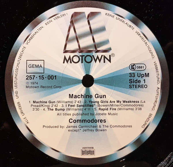 Commodores - Machine Gun | Motown (257·15·001) - 3 Commodores - Machine Gun | Motown (257·15·001) - 3