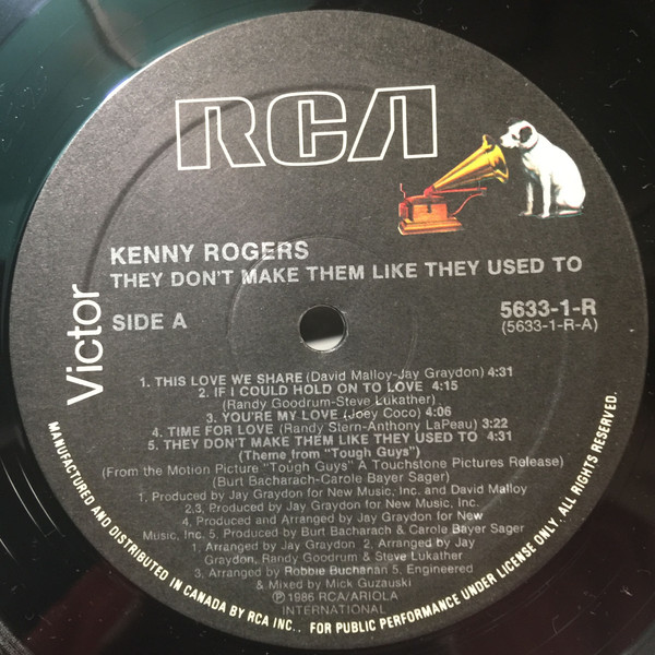 Kenny Rogers - They Don't Make Them Like They Used To | RCA Victor (5633-1-R) - 3 Kenny Rogers - They Don't Make Them Like They Used To | RCA Victor (5633-1-R) - 3