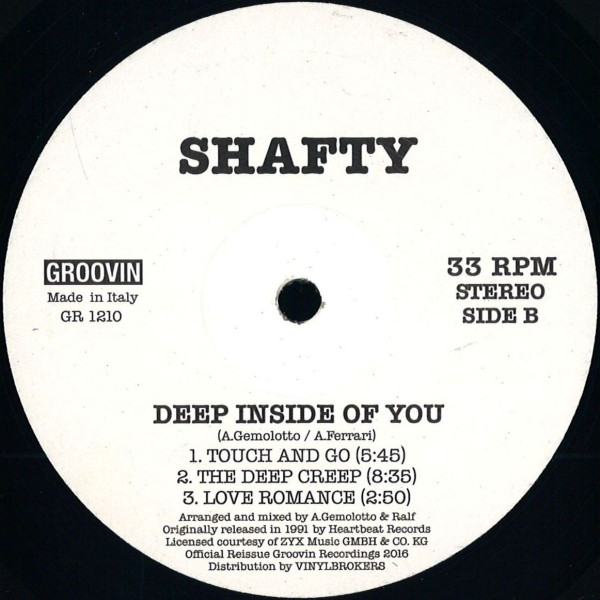 Shafty - Deep Inside Of You | Groovin Recordings (GR 1210) - 2