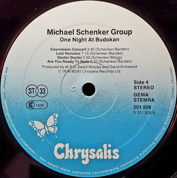 The Michael Schenker Group - One Night At Budokan | Chrysalis (301 929-420) - 4 The Michael Schenker Group - One Night At Budokan | Chrysalis (301 929-420) - 4