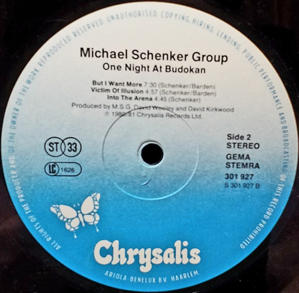 The Michael Schenker Group - One Night At Budokan | Chrysalis (301 929-420) - 2 The Michael Schenker Group - One Night At Budokan | Chrysalis (301 929-420) - 2