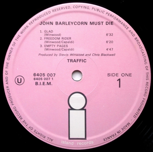 Traffic - John Barleycorn Must Die | Island Records (6 405 007) - 3 Traffic - John Barleycorn Must Die | Island Records (6 405 007) - 3