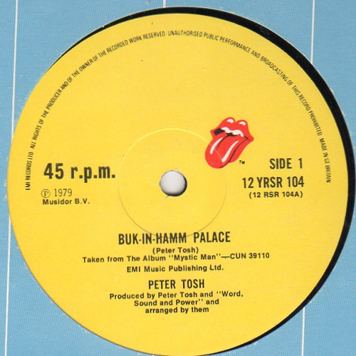 Peter Tosh - Buk-In-Hamm Palace | Rolling Stones Records (12 YRSR 104) - 2